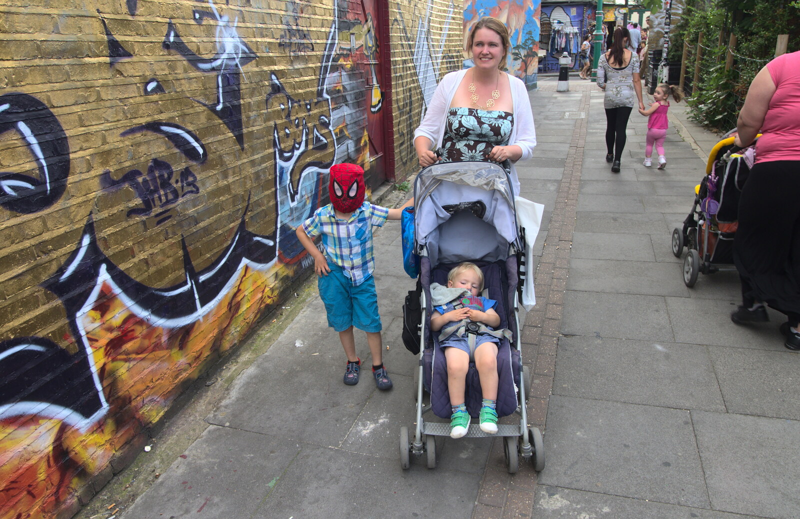 Fred, Gabes and Isobel from Spitalfields and Brick Lane Street Art, Whitechapel, London - 10th August 2013
