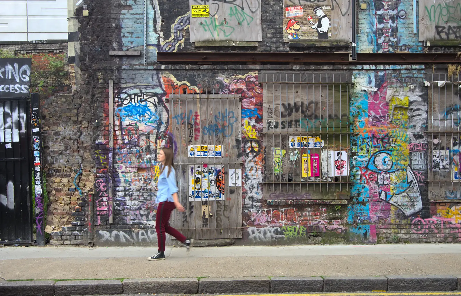 Another derelict and painted building, from Spitalfields and Brick Lane Street Art, Whitechapel, London - 10th August 2013