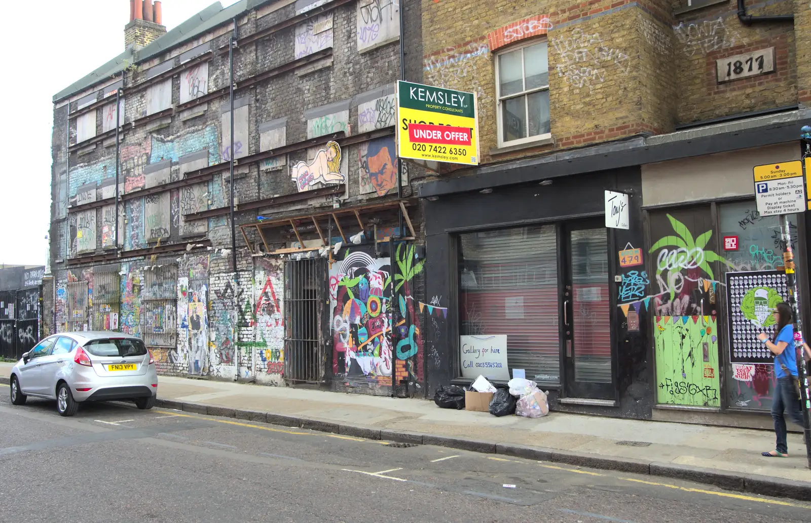 A former art gallery is vacant, from Spitalfields and Brick Lane Street Art, Whitechapel, London - 10th August 2013