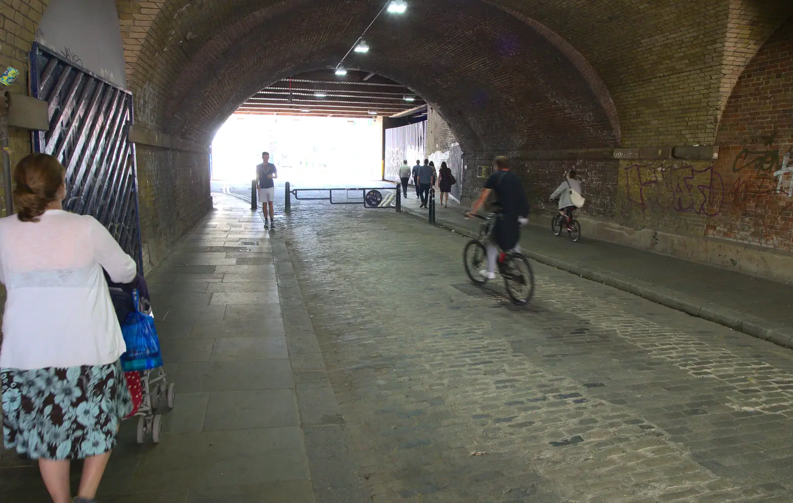 Under the railway arches, from Spitalfields and Brick Lane Street Art, Whitechapel, London - 10th August 2013