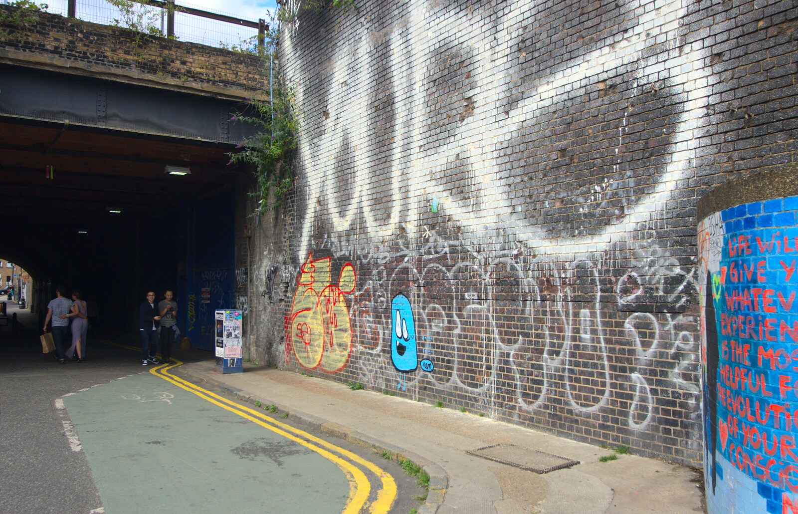 Massive graffiti writing from Spitalfields and Brick Lane Street Art, Whitechapel, London - 10th August 2013