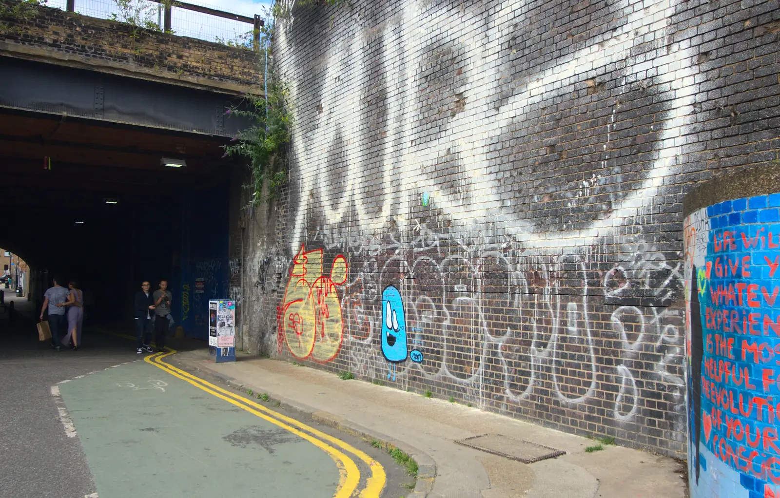 Massive graffiti writing, from Spitalfields and Brick Lane Street Art, Whitechapel, London - 10th August 2013