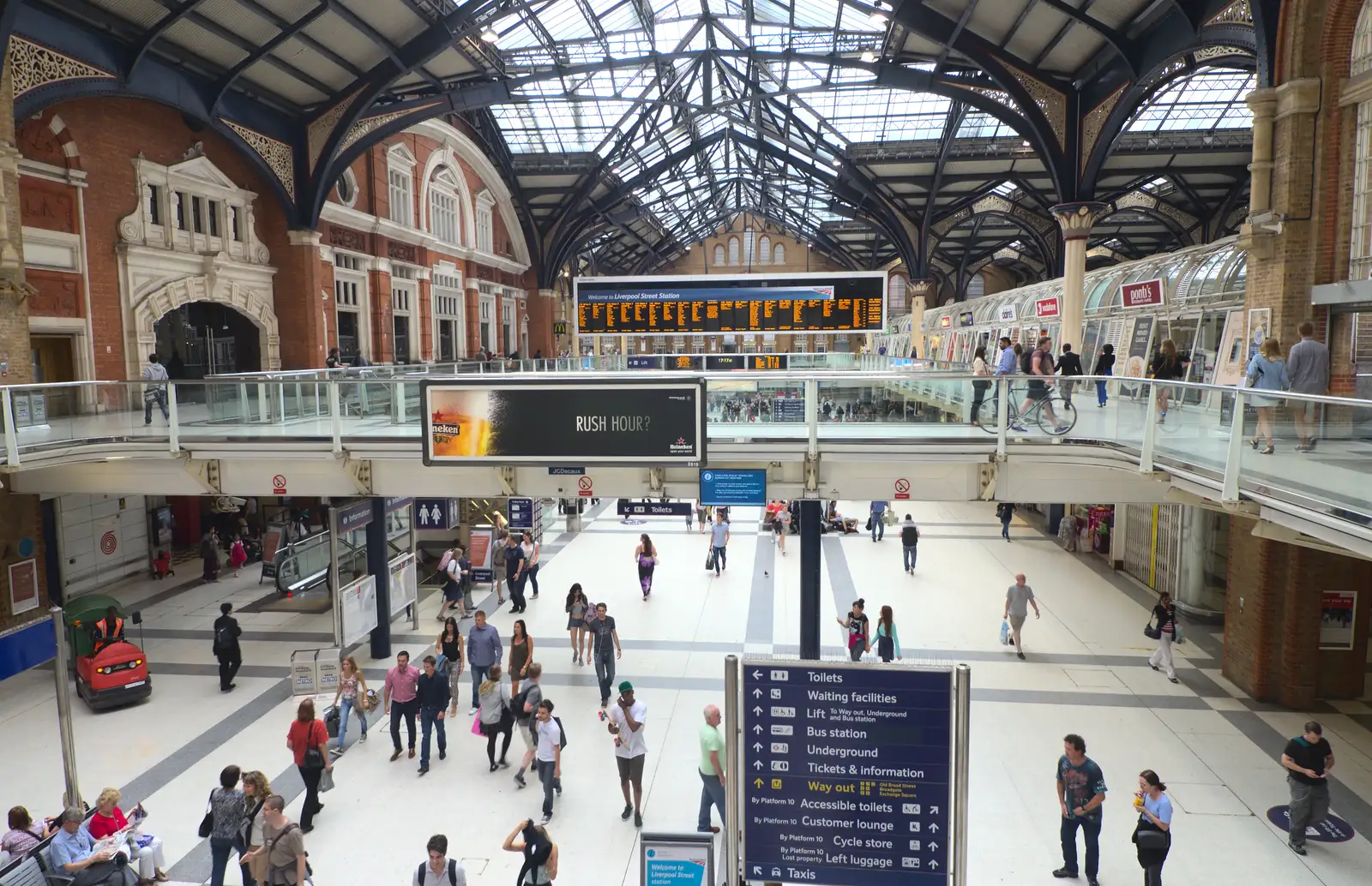 Liverpool Street station, from Spitalfields and Brick Lane Street Art, Whitechapel, London - 10th August 2013