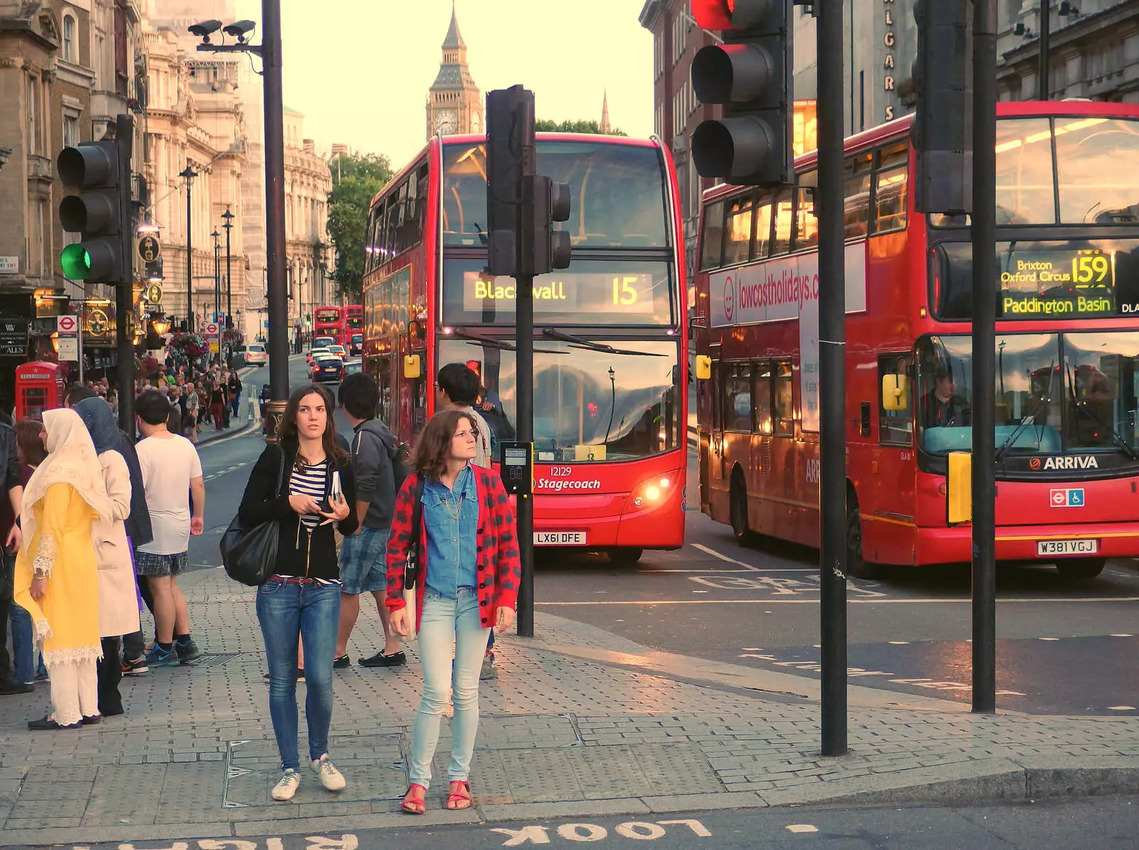 Street scene and buses, from SwiftKey Innovation Day and a Walk around Westminster, London - 16th August 2013