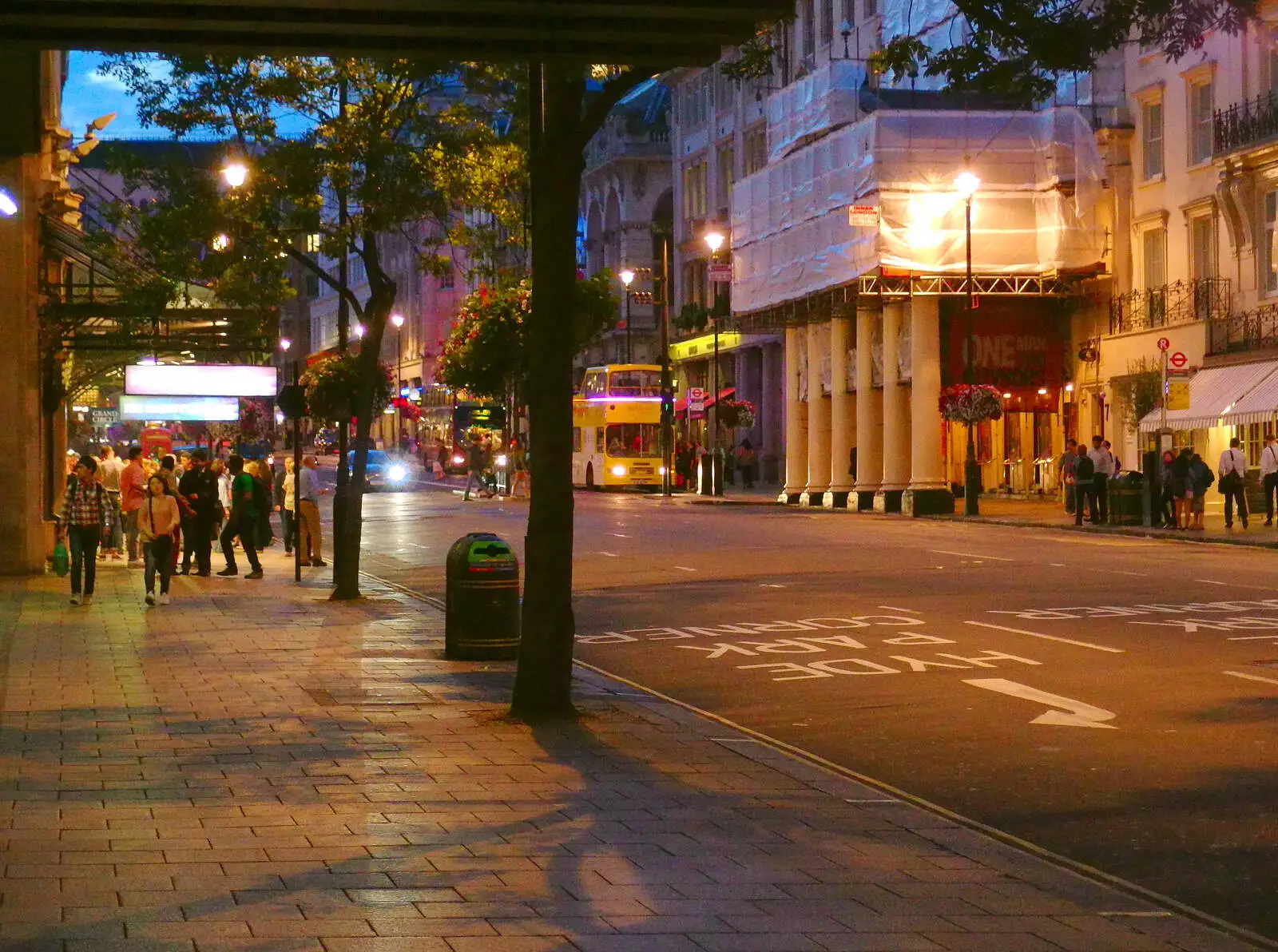 The Haymarket in the gathering dusk, from SwiftKey Innovation Day and a Walk around Westminster, London - 16th August 2013