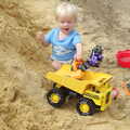 Harry fills a dumper truck up, A Giant Sand Pile, and a Walk at Thornham, Suffolk - 17th August 2013