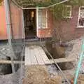 The front door has got its own moat, A Giant Sand Pile, and a Walk at Thornham, Suffolk - 17th August 2013