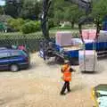 A pallet of bricks is unloaded, A Giant Sand Pile, and a Walk at Thornham, Suffolk - 17th August 2013