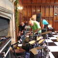Henry sets his 'electro' kit up, The BBs at Hengrave Hall, Hengrave, Suffolk - 18th August 2013