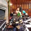 Henry sets his 'electro' kit up, The BBs at Hengrave Hall, Hengrave, Suffolk - 18th August 2013