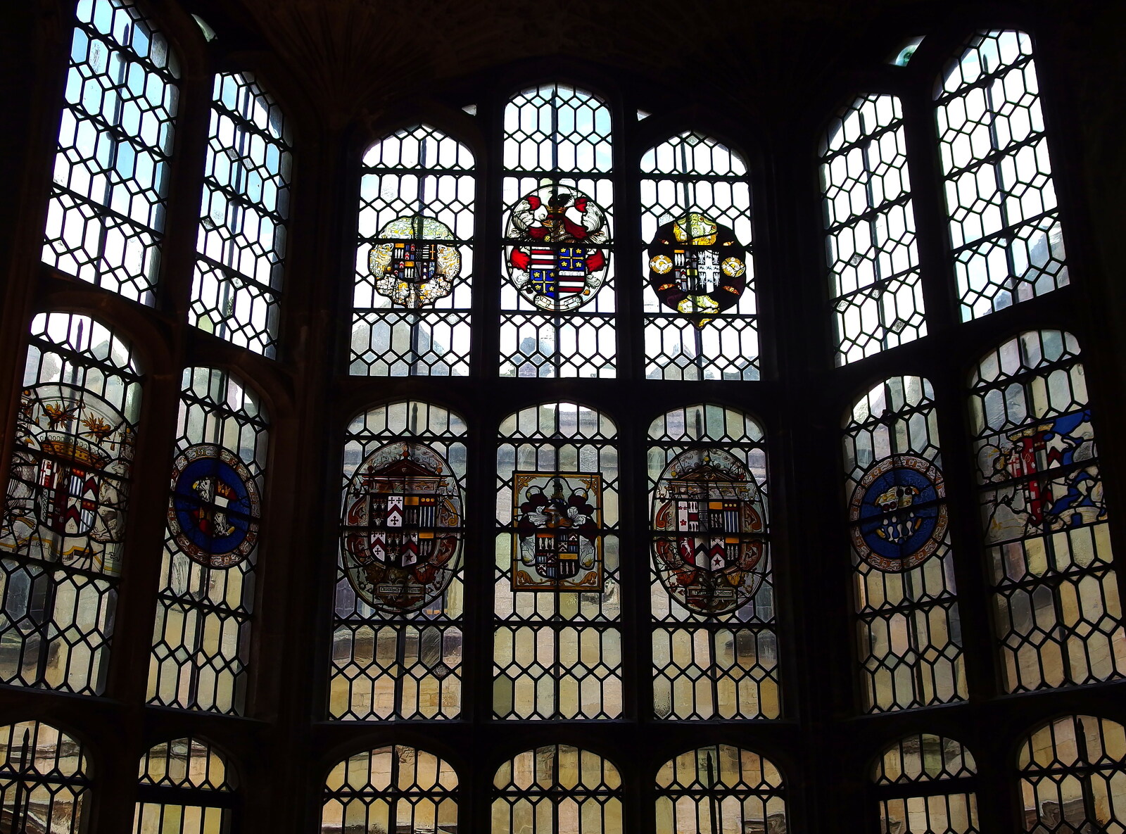 Impressive mediaeval windows from The BBs at Hengrave Hall, Hengrave, Suffolk - 18th August 2013