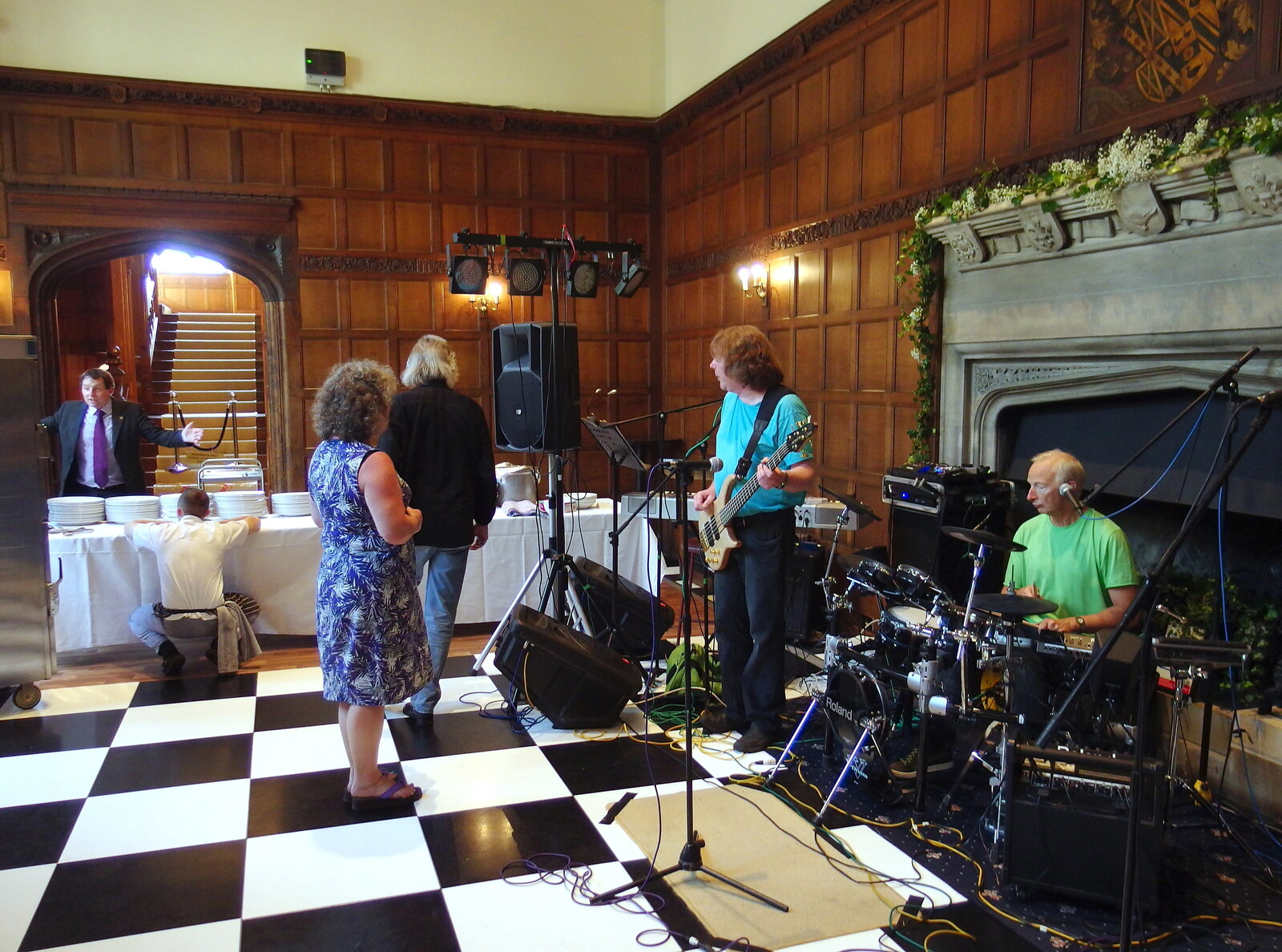 The band does some sound-checking from The BBs at Hengrave Hall, Hengrave, Suffolk - 18th August 2013