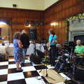 The band does some sound-checking, The BBs at Hengrave Hall, Hengrave, Suffolk - 18th August 2013
