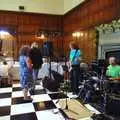 The band does some sound-checking, The BBs at Hengrave Hall, Hengrave, Suffolk - 18th August 2013