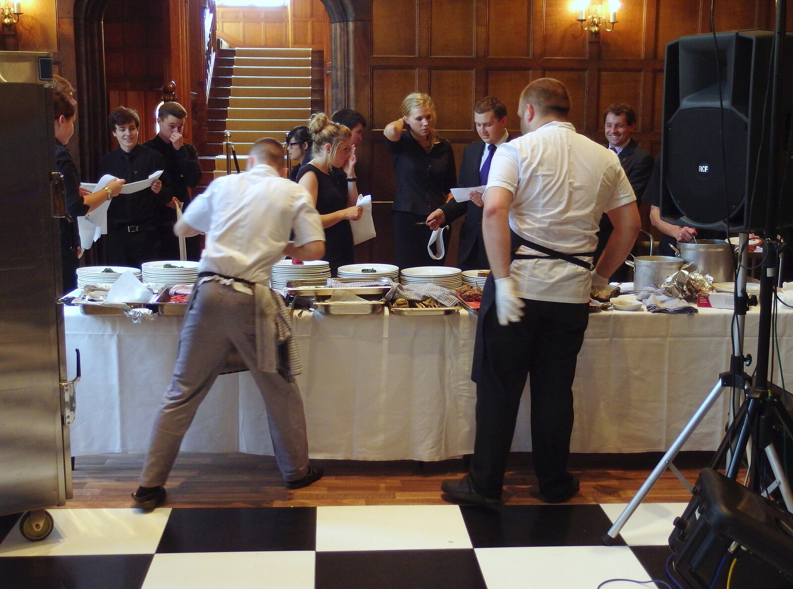 Catering in action from The BBs at Hengrave Hall, Hengrave, Suffolk - 18th August 2013