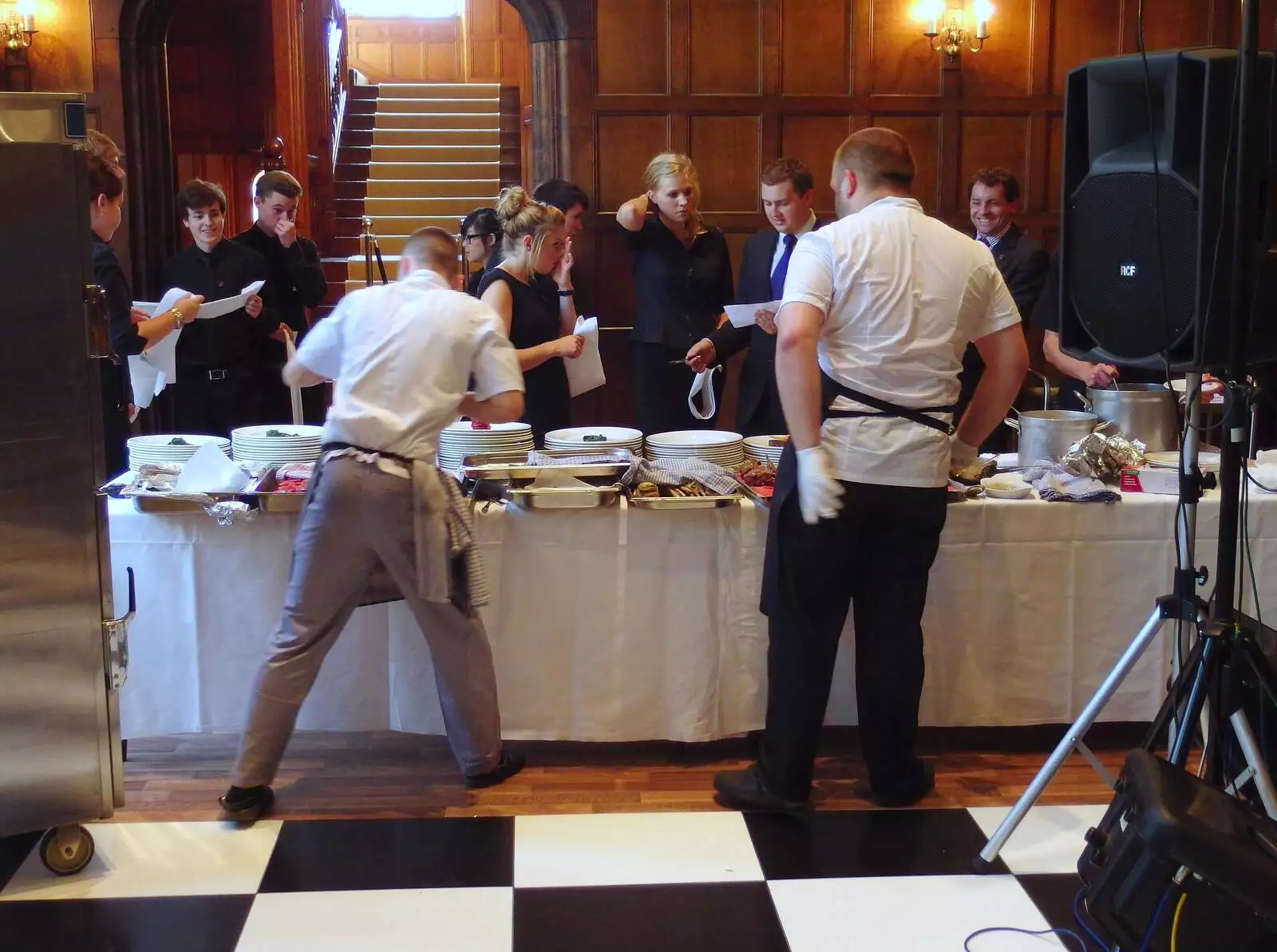 Catering in action, from The BBs at Hengrave Hall, Hengrave, Suffolk - 18th August 2013