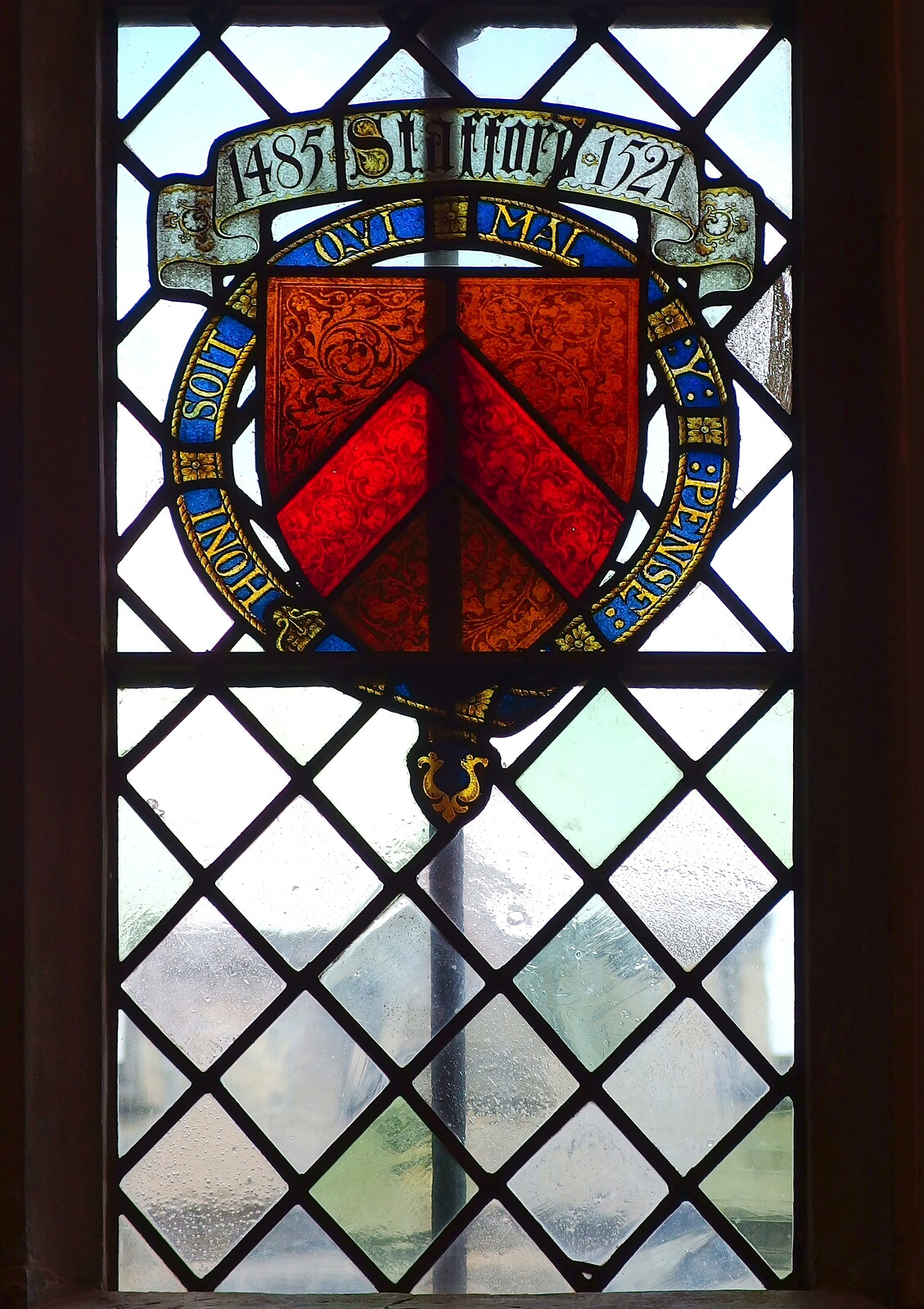 Stained glass from 1521 from The BBs at Hengrave Hall, Hengrave, Suffolk - 18th August 2013