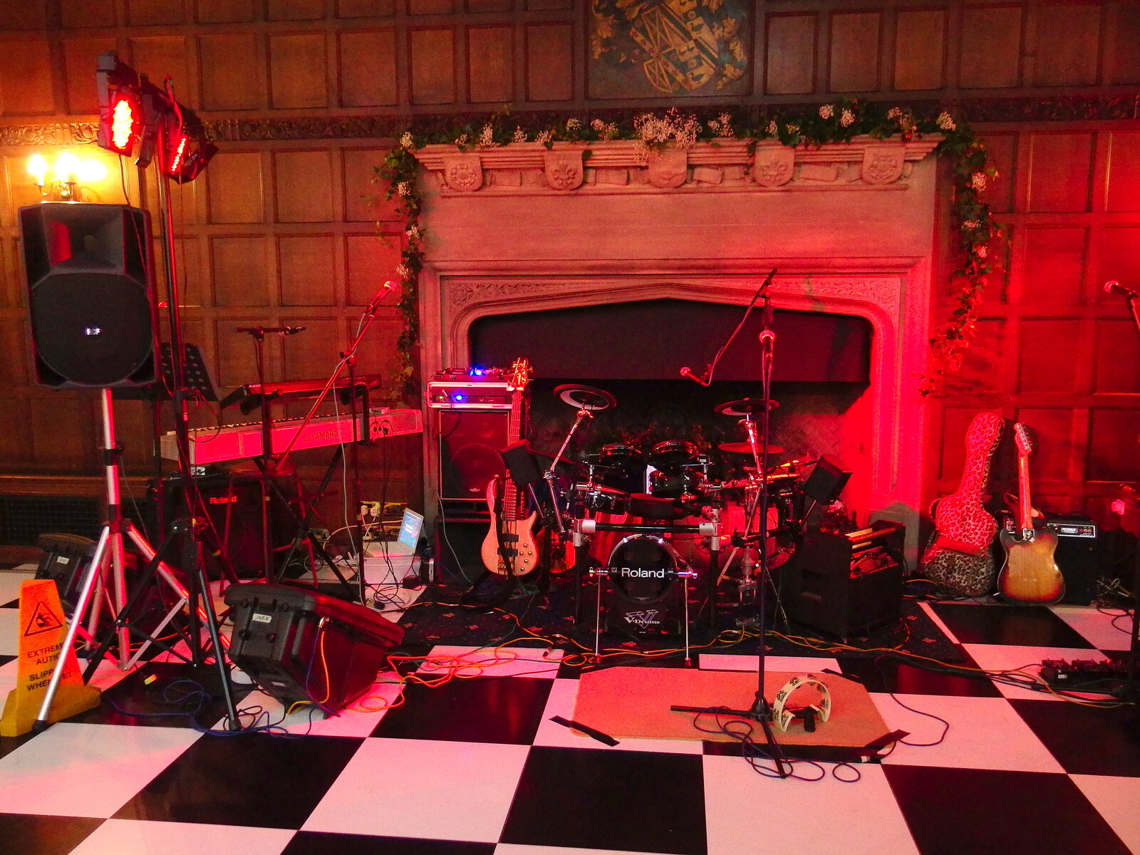 The stage is set from The BBs at Hengrave Hall, Hengrave, Suffolk - 18th August 2013