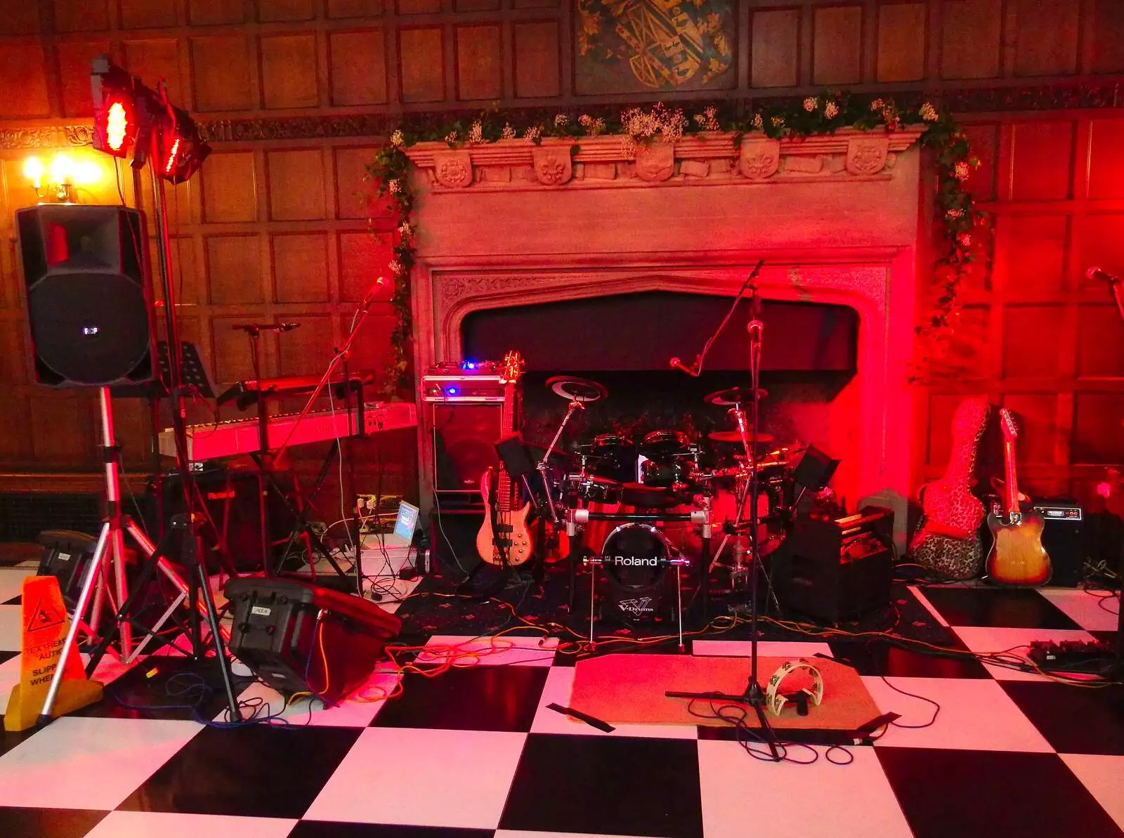 The stage is set, from The BBs at Hengrave Hall, Hengrave, Suffolk - 18th August 2013