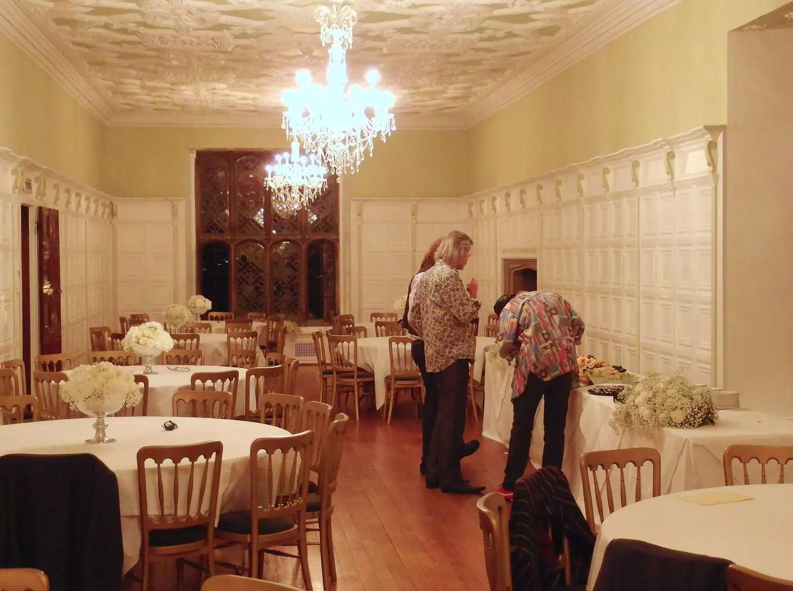 Max, Rob and Henry scope out the cheese table, from The BBs at Hengrave Hall, Hengrave, Suffolk - 18th August 2013