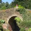 Fred peers out from the bridge, Bressingham Gardens, and Building Progress, Brome, Suffolk - 26th August 2013