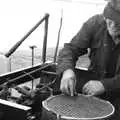 A dude puts the boiler back in to the steam car, Bressingham Gardens, and Building Progress, Brome, Suffolk - 26th August 2013