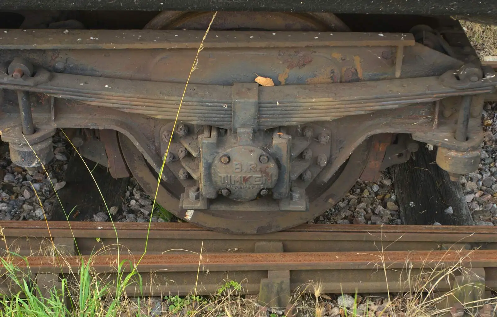 Wheel bogey built by BR Timken works, from Bressingham Gardens, and Building Progress, Brome, Suffolk - 26th August 2013