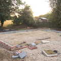 The start of the garage wall, Bressingham Gardens, and Building Progress, Brome, Suffolk - 26th August 2013