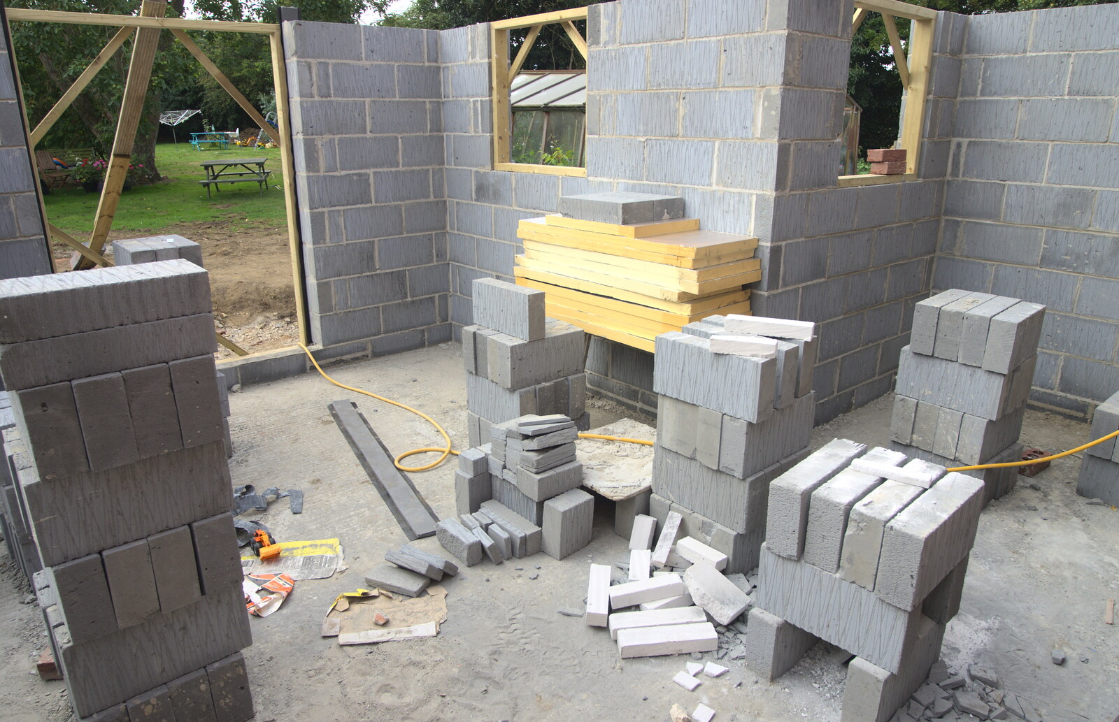 The back room is coming along nicely from Bressingham Gardens, and Building Progress, Brome, Suffolk - 26th August 2013