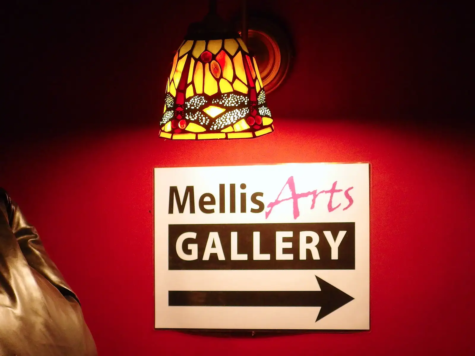 A sign for an art gallery, from Pigeon-Eating Hawks and the Mellis Beer Festival, London and Suffolk - 31st August 2013