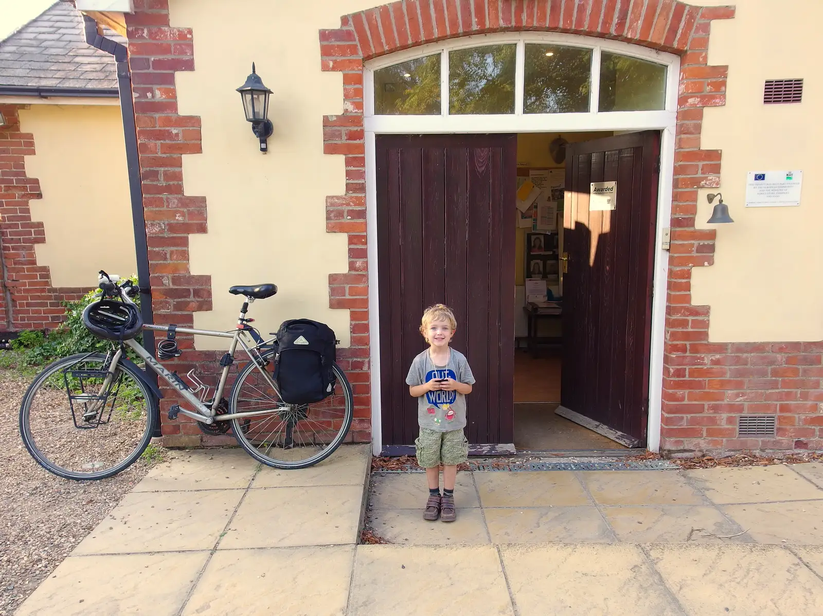 Fred outside Peacock Nursery in Stuston, from Pigeon-Eating Hawks and the Mellis Beer Festival, London and Suffolk - 31st August 2013