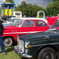 Looking the part, hanging around a Cortina, Stradbroke Classic Car Show, Stradbroke, Suffolk - 7th September 2013