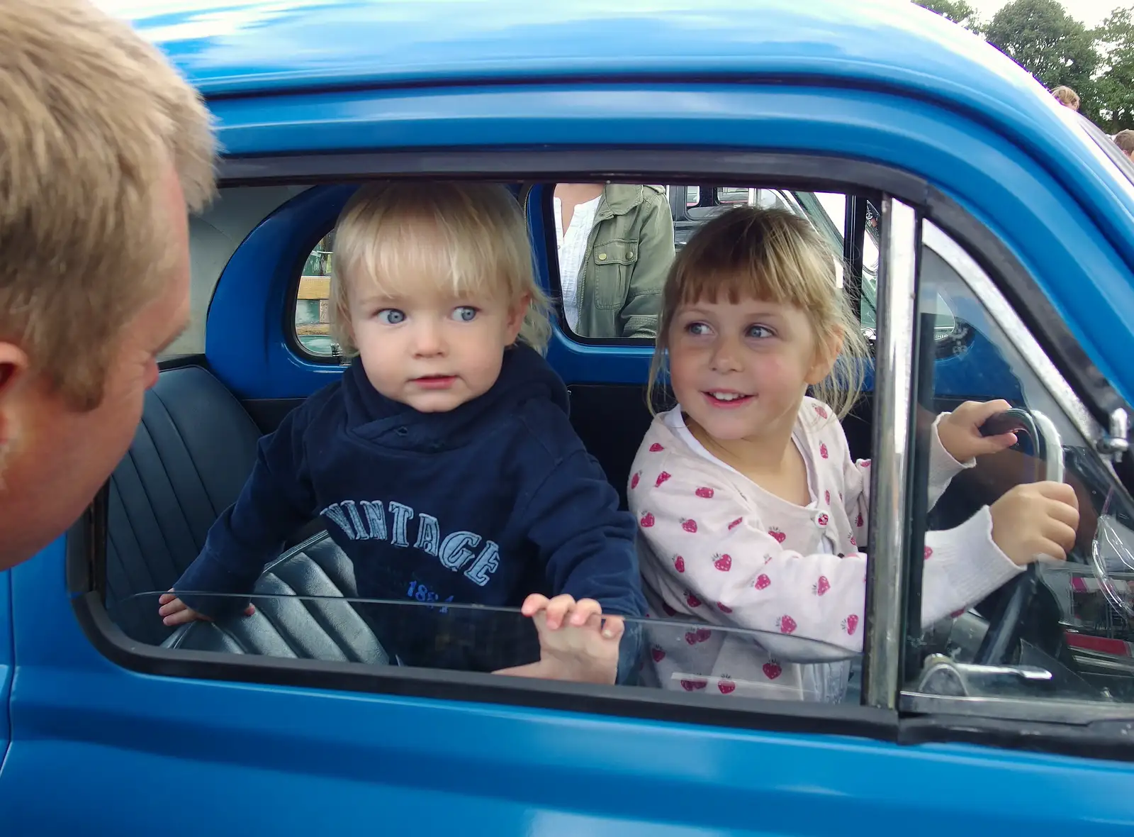 Harry and Sophie, from Stradbroke Classic Car Show, Stradbroke, Suffolk - 7th September 2013