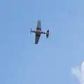 'Mustang' Maurice Hammond does a fly-past, Stradbroke Classic Car Show, Stradbroke, Suffolk - 7th September 2013