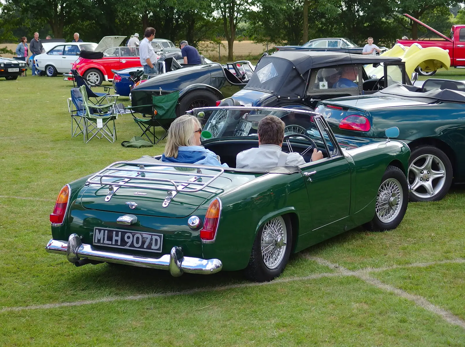 A nice green MG roadster, from Stradbroke Classic Car Show, Stradbroke, Suffolk - 7th September 2013