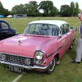 A pink 1950s Vauxhall is inspected, Stradbroke Classic Car Show, Stradbroke, Suffolk - 7th September 2013