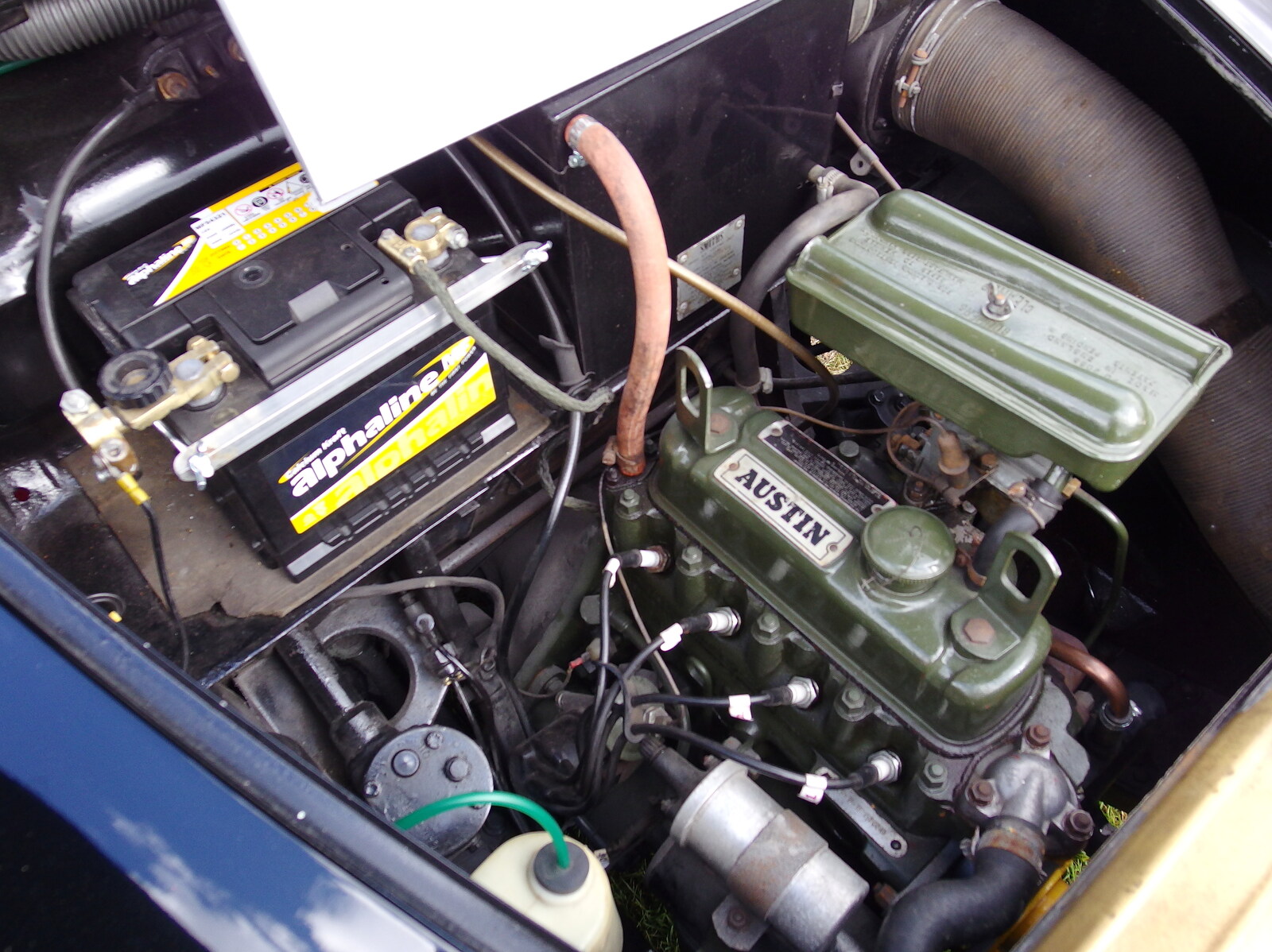 An Austin A35 engine from Stradbroke Classic Car Show, Stradbroke, Suffolk - 7th September 2013