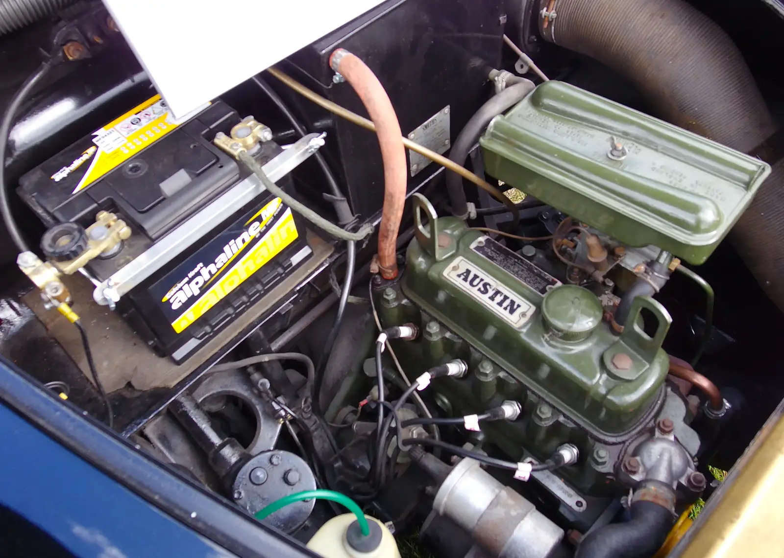 An Austin A35 engine, from Stradbroke Classic Car Show, Stradbroke, Suffolk - 7th September 2013