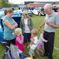 Grandad gets a hug, Stradbroke Classic Car Show, Stradbroke, Suffolk - 7th September 2013