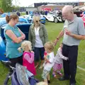 Grandad gets a hug, Stradbroke Classic Car Show, Stradbroke, Suffolk - 7th September 2013