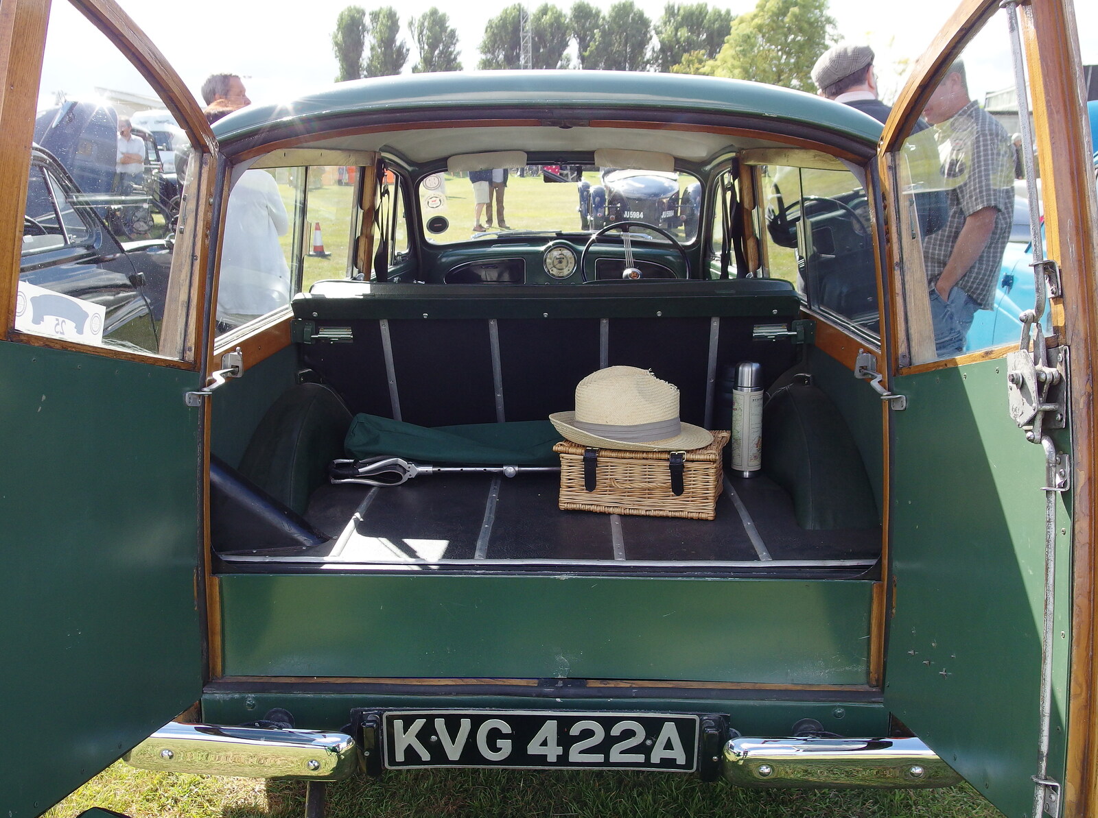 The back of a Morris Traveller from Stradbroke Classic Car Show, Stradbroke, Suffolk - 7th September 2013