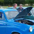 Andrew's got the bonnet of his A35 up, Stradbroke Classic Car Show, Stradbroke, Suffolk - 7th September 2013