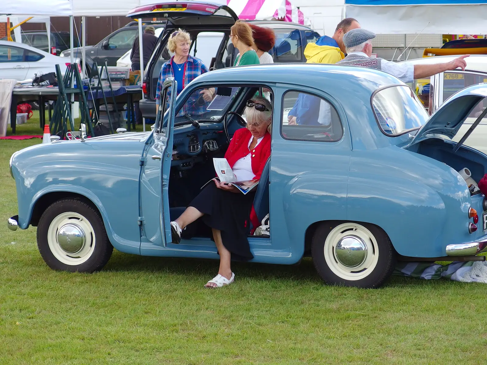 Taking it easy in another A35, from Stradbroke Classic Car Show, Stradbroke, Suffolk - 7th September 2013