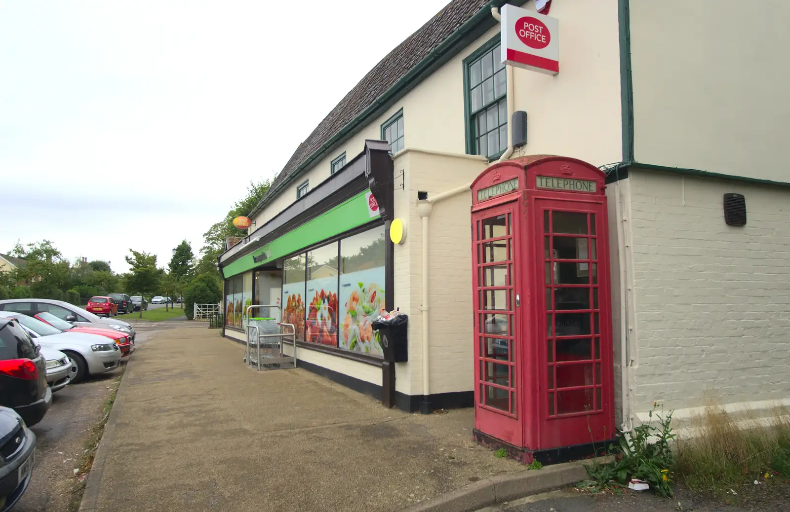 A phone box and the Cooperative Food shop, from The Low House Beer Festival, Laxfield, Suffolk - 15th September 2013