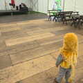Fred surveys the stage in his lion costume, The Low House Beer Festival, Laxfield, Suffolk - 15th September 2013