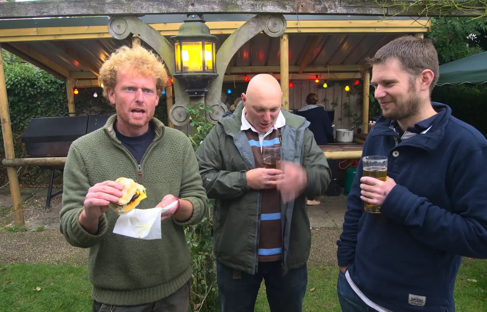 Wavy, Gov and The Boy Phil, from The Low House Beer Festival, Laxfield, Suffolk - 15th September 2013