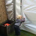 Harry tries to peer into the marquee, The Low House Beer Festival, Laxfield, Suffolk - 15th September 2013
