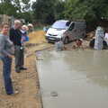 The garage floor is laid, Fred's First Day, The BBs at Haughley, and the BSCC at the Queen's Head  - 15th September 2013
