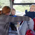 The gang on the top deck of a bus, Paul Bear's Adventures at a 1940s Steam Weekend, Holt, Norfolk - 22nd September 2013