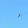 A Spitfire does a flypast, Paul Bear's Adventures at a 1940s Steam Weekend, Holt, Norfolk - 22nd September 2013